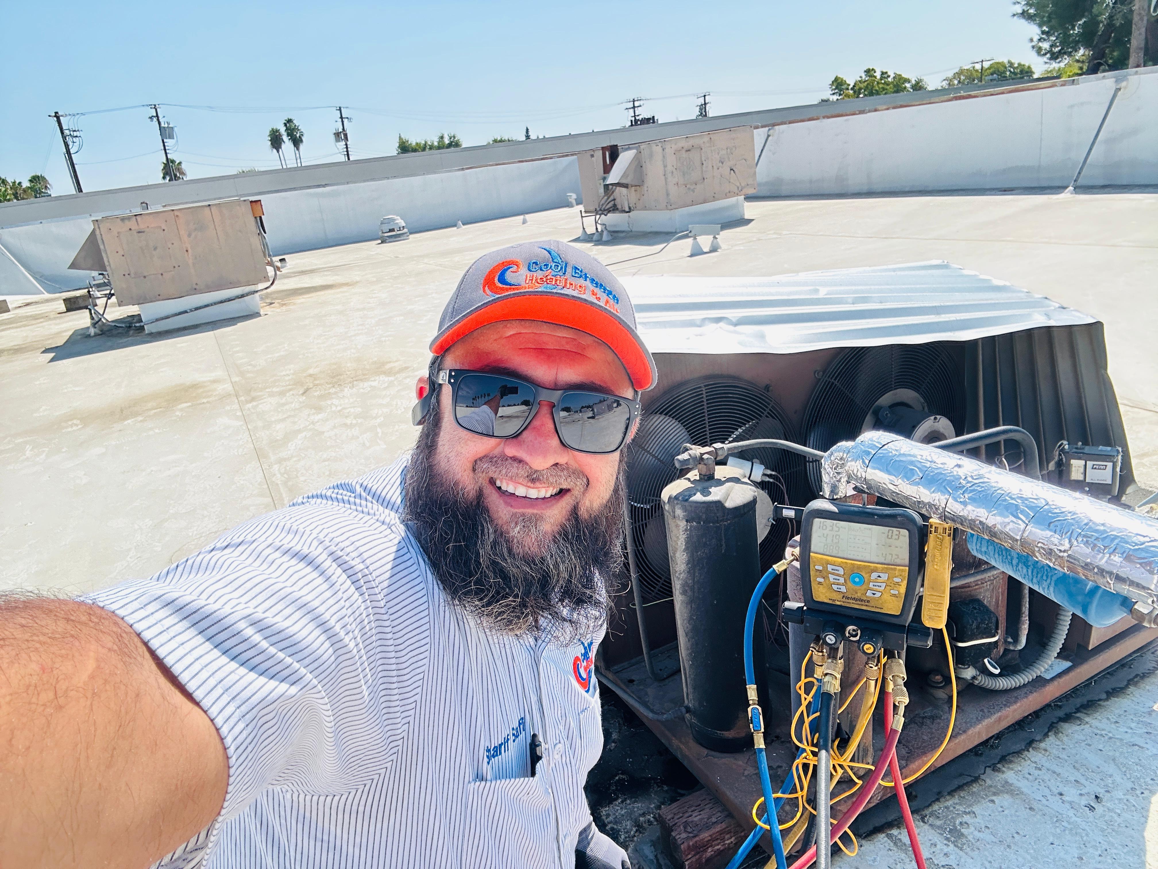Rooftop A/C compressor repair
